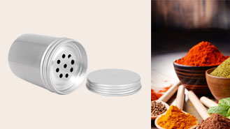 Perforated Aluminum Seasoning & Spice Shakers